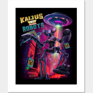 Kaijus vs Alien Robots from outer space Posters and Art